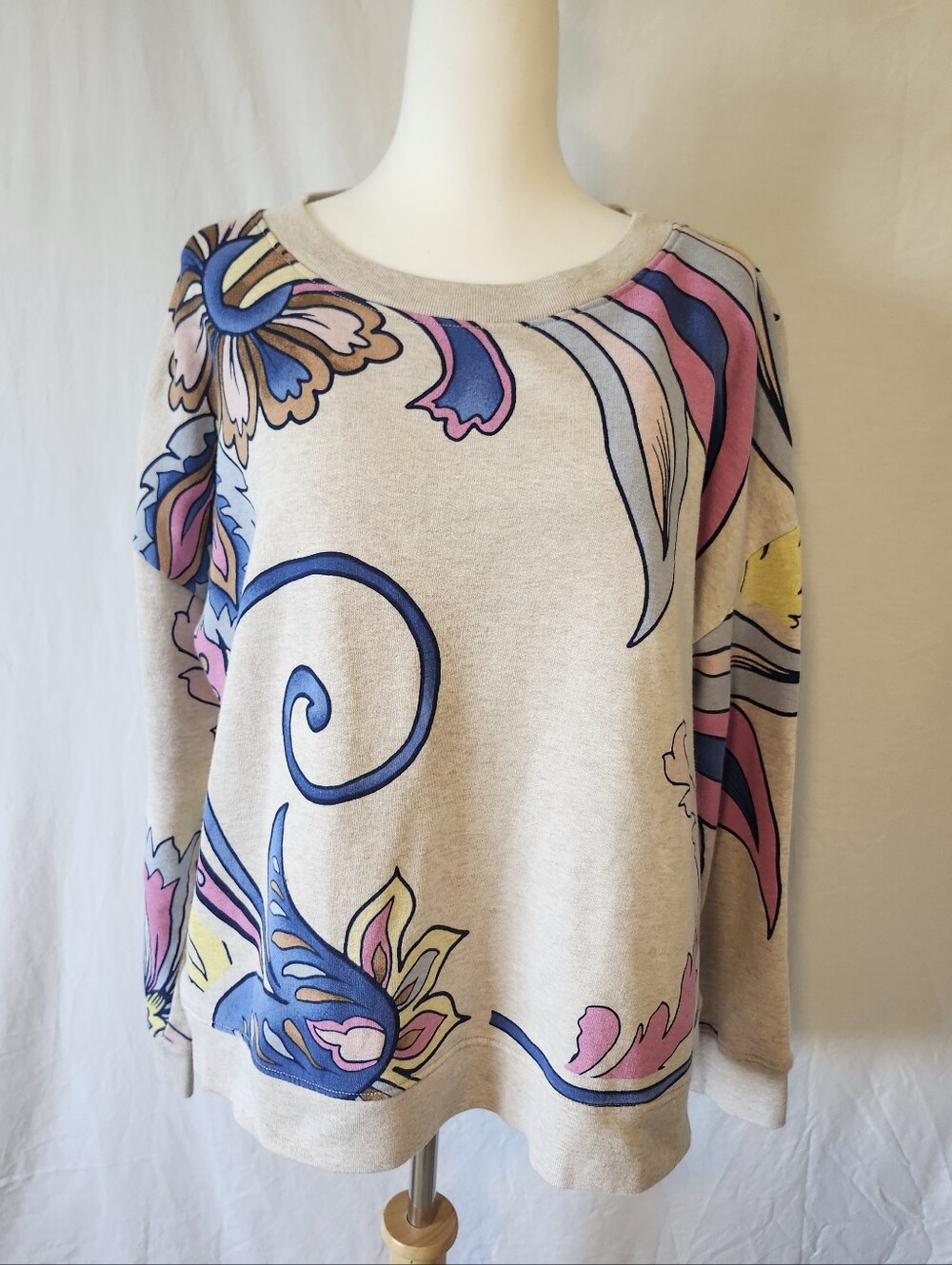 Talbots Petite Cream Pullover Sweatshirt
